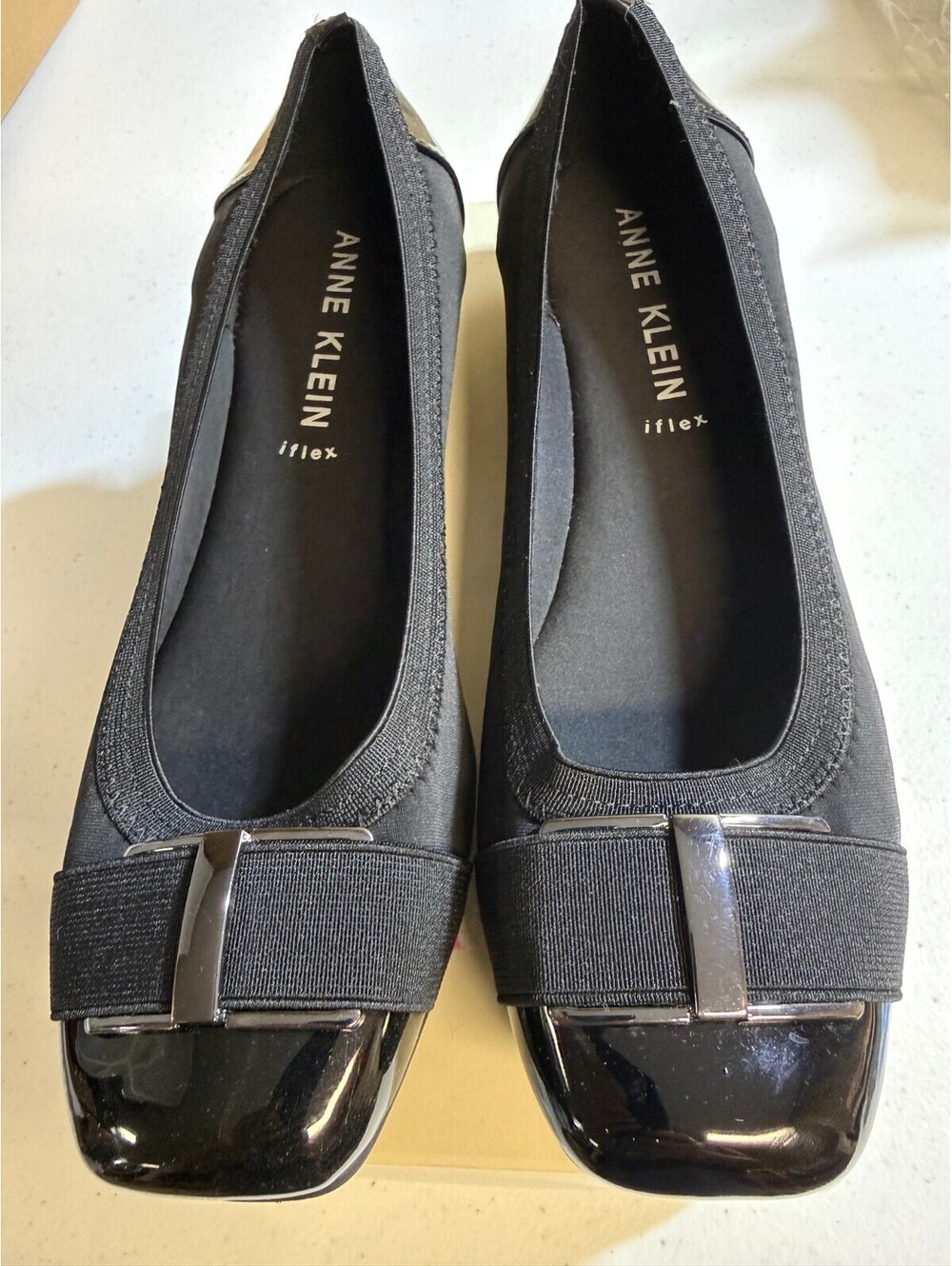 Anne Klein Akultimate Black Memory Foam Flats Size 8